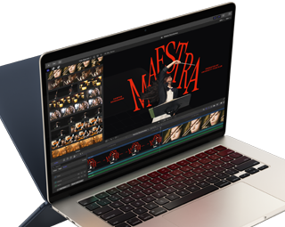 Una MacBook Air muestra una edición de video para demostrar las capacidades del chip M4