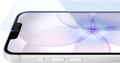 iPhone 17e, parte frontal con Ceramic Shield 2, parte lateral, color blanco, botones: Acción, volumen