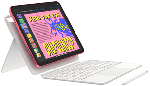 Imagen del iPad, el Magic Keyboard Folio y el Apple Pencil