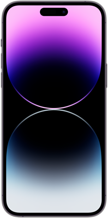 Vista de la parte frontal de un iPhone 14 Pro Max de 6.7 pulgadas.