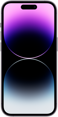 Vista de la parte frontal de un iPhone 14 Pro de 6.1 pulgadas.