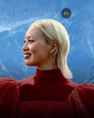 La app Cámara del iPhone 17 Pro ajusta de un zoom óptico de 0.5x a un zoom óptico de 8x