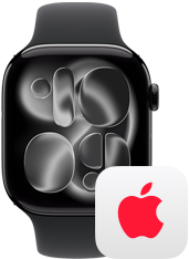 Un Apple Watch junto al logo de AppleCare+