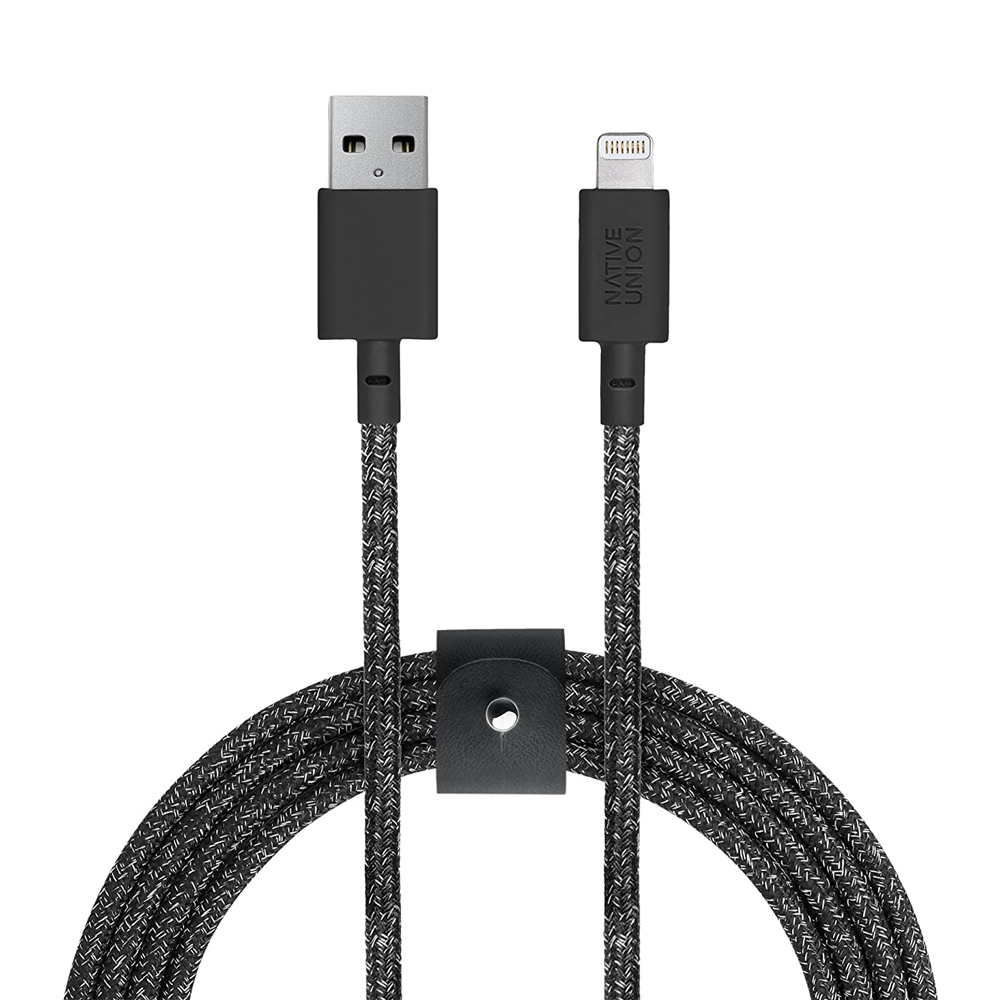 Compra Cable Native Union BELT-L-CS-BLK-3-NP Lightning a USB-A 3 m Negro/Blan