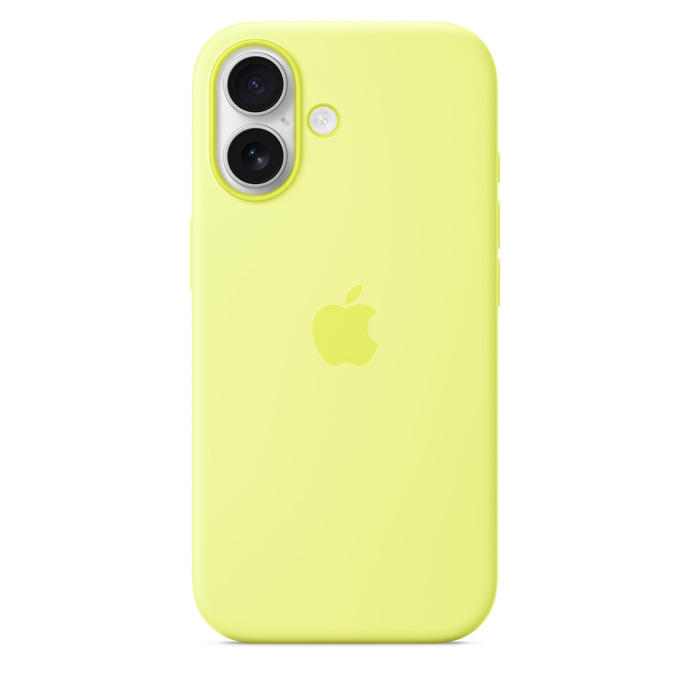 funda apple iphone 17  silicon magsafe amarillo neon                  