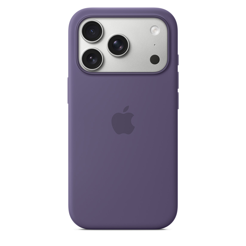 funda apple iphone 17 pro silicon magsafe morado niebla               