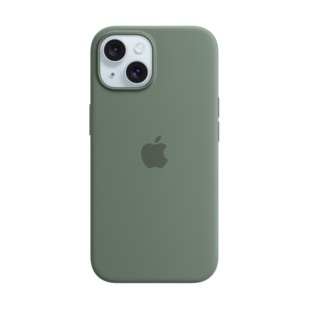 Compra Funda Apple iPhone 15 Plus MagSafe Silicon Ciprés
