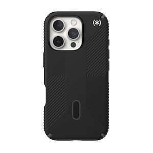 Compra Funda Speck Presidio2 Grip +Cl iPhone 16 Pro Magsafe Negro