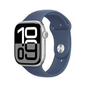 Compra Apple Watch MWWM3AM/A S10 GPS 46mm Aluminio Plata Dep Azul Demin M/L