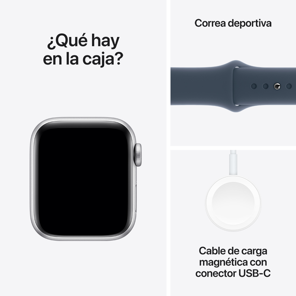 Formas sencillas de mantenerte en contacto con tu mundo. Datos de fitness que te motivan. Funcionalidades innovadoras de salud y seguridad. Y ahora con combinaciones de cajas y correas neutras en carbono. Cuando veas todo lo que el Apple Watch SE te ofrece, su precio te resultará irresistible.